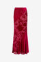 RC Jupe Longue Avec Motif Roses Et Python RC Jupe Longue Avec Motif Roses Et Python Rouge UKT301-VNN56