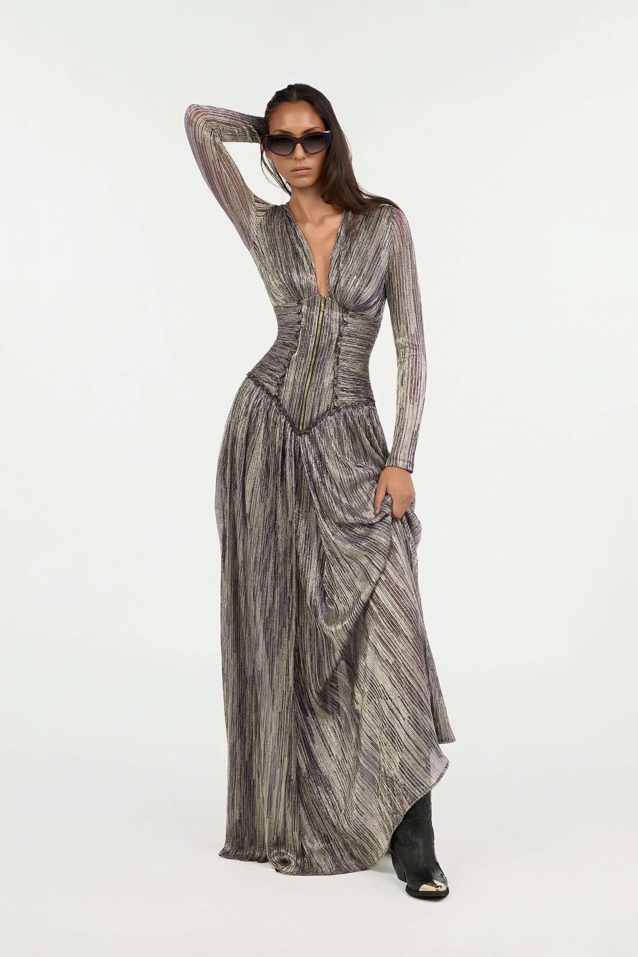 JC Vestido Maxi Corsé de Lúrex Multicolor JC Vestido Maxi Corsé de Lúrex Multicolor CILIEGIA VFT289-VF439