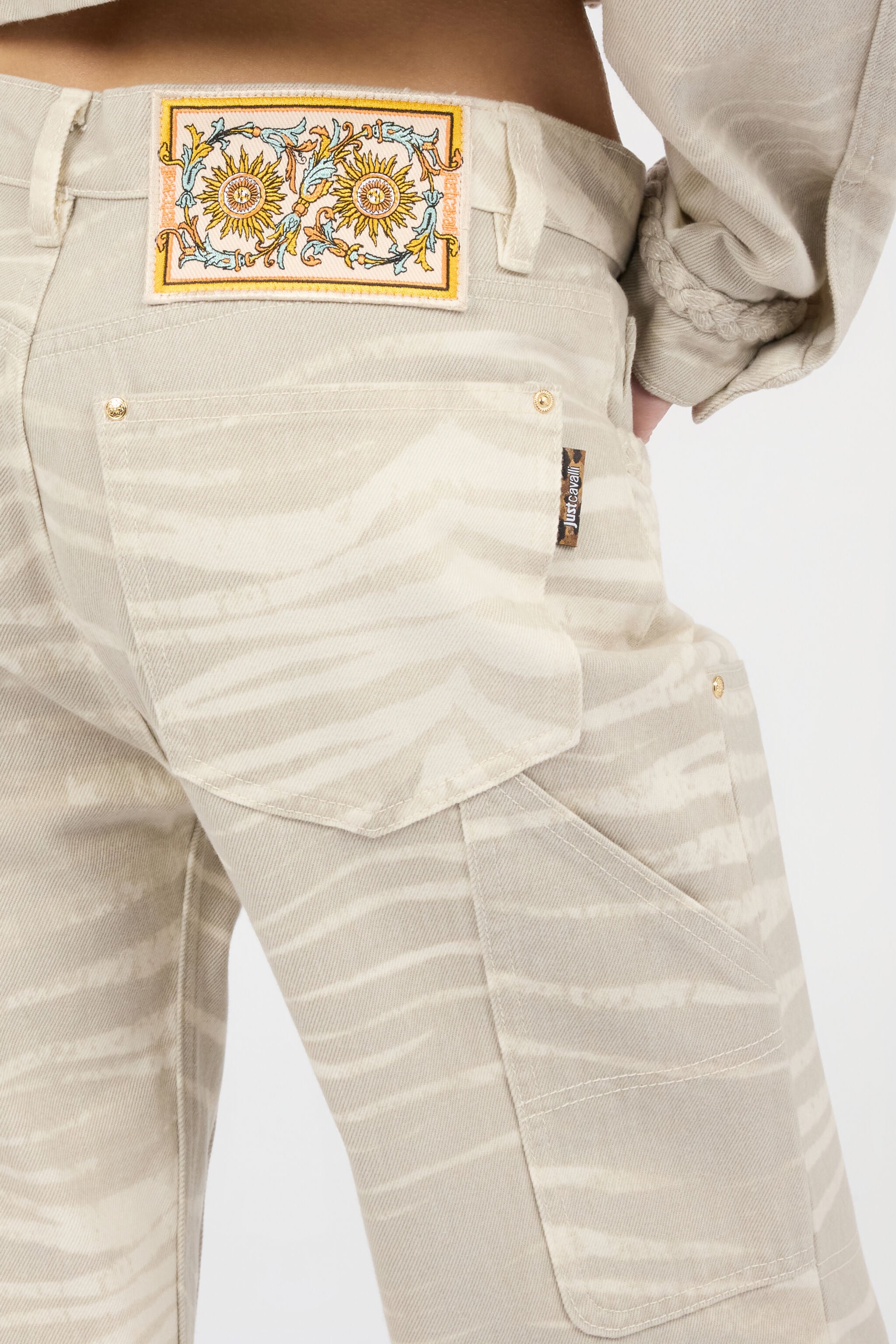 JC Natural Barb Print Jeans JC Natural Barb Print Jeans OFF WHITE WFJ051-WF535