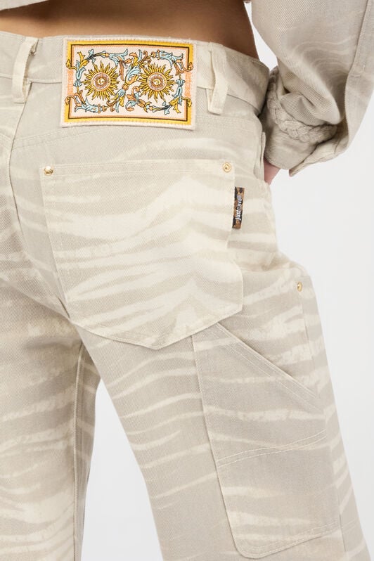 JC Natural Barb Print Jeans JC Natural Barb Print Jeans OFF WHITE WFJ051-WF535
