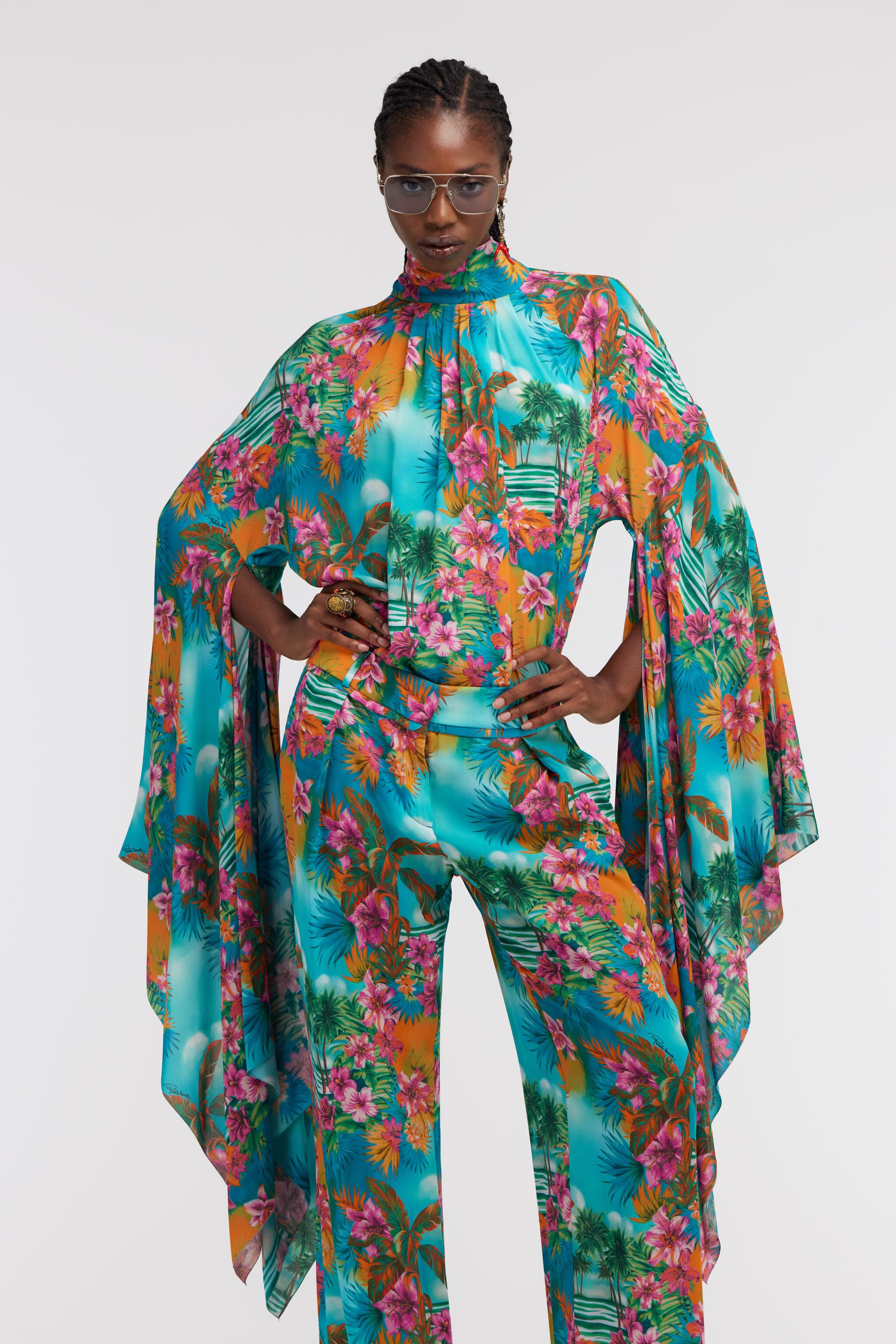 RC Hawaii silk Shirt Hellblau SKT702-7HI84