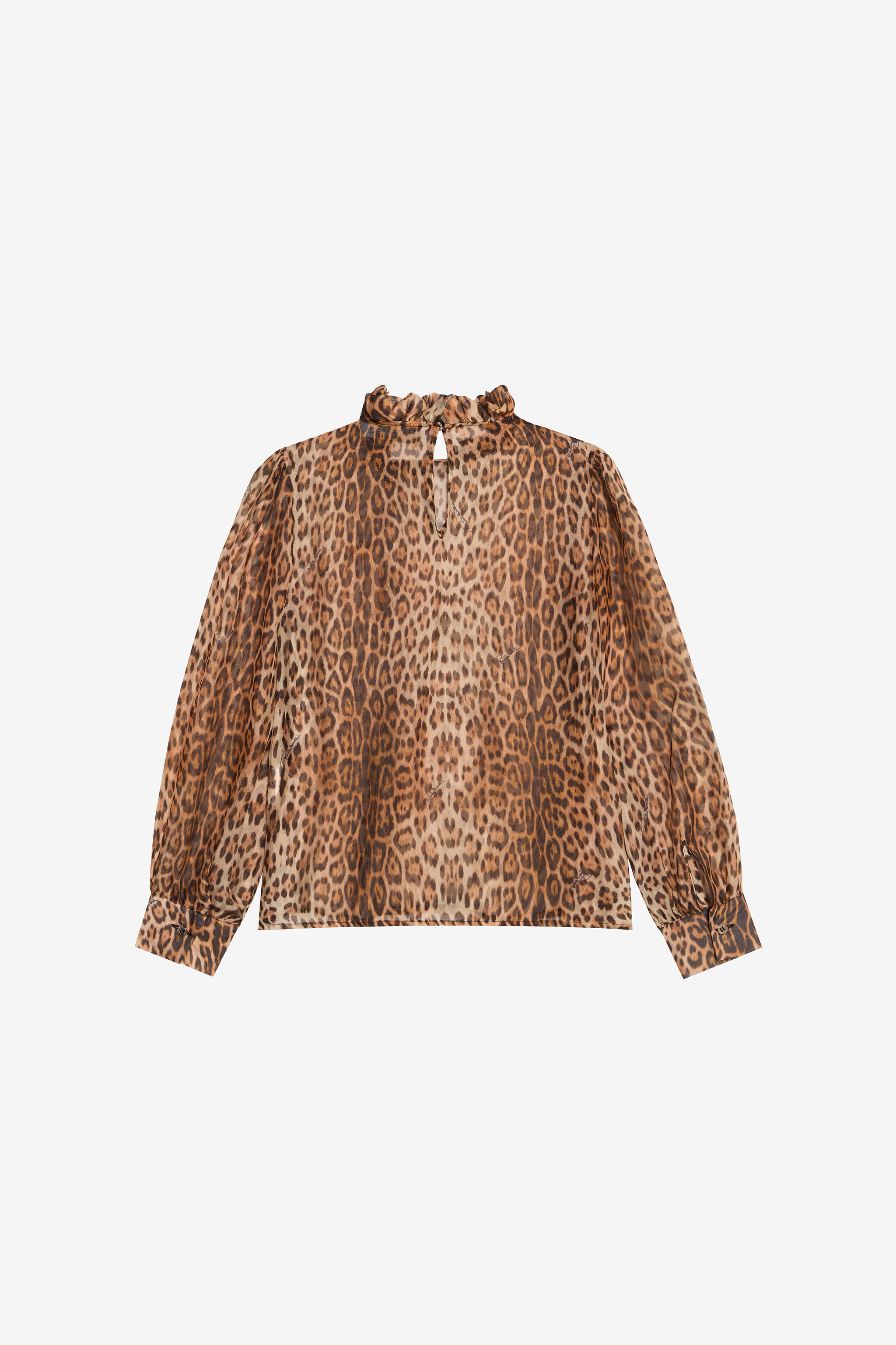 JU Leopard Print Silk Blend Shirt JU Leopard Print Silk Blend Shirt NATURAL VJT70D-2NO52