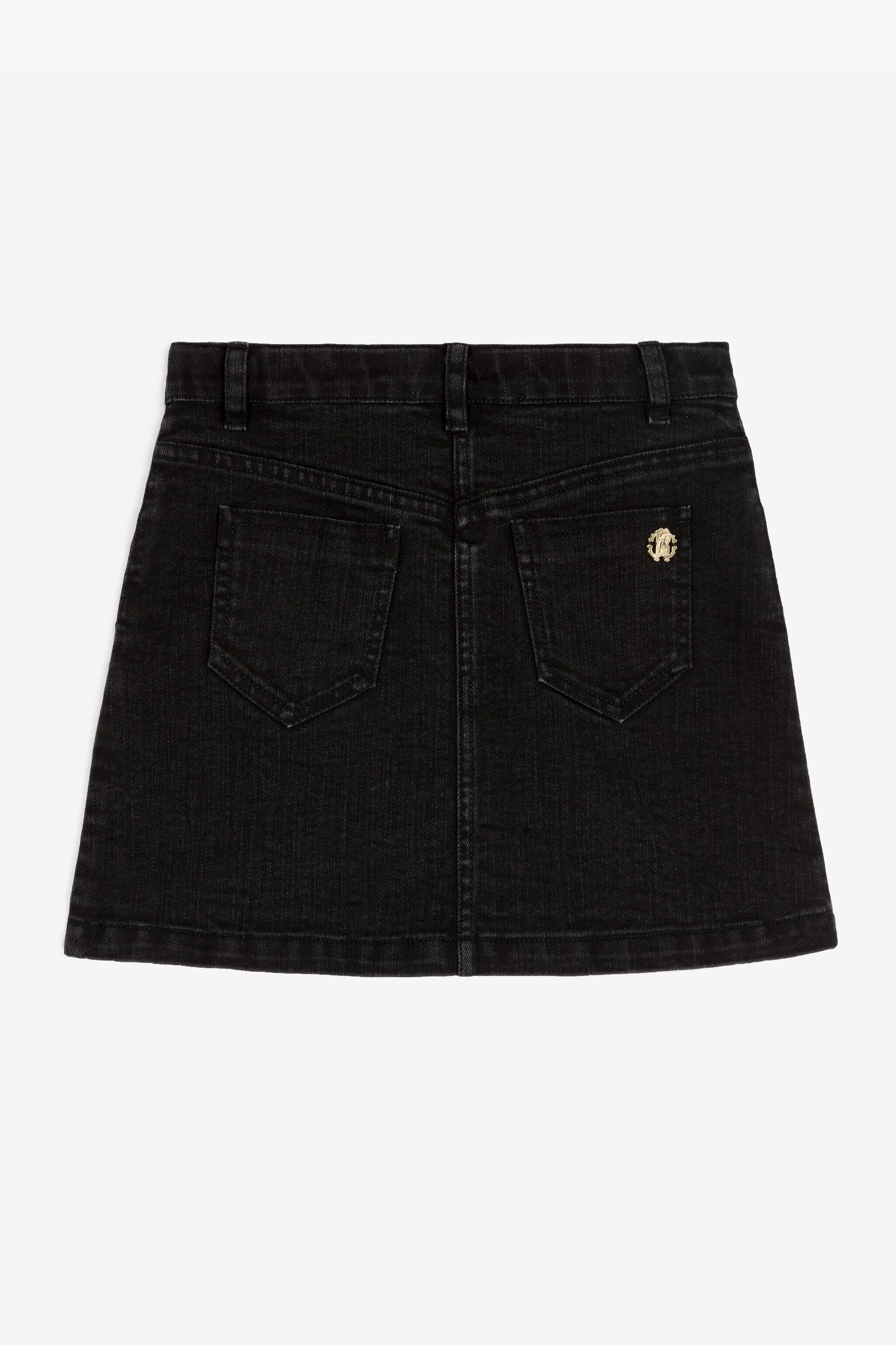 JU RC Monogram Denim Skirt JU RC Monogram Denim Skirt Black RJJ301-DS015