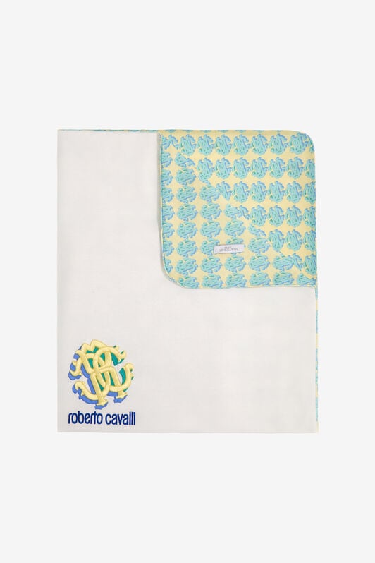 JU Manta para bebé con estampado de logo JU Manta para bebé con estampado de logo Verde claro SJT804-JFI67