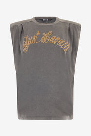 JC Cotton Top With Front Logo Dark gray UFT121-UF175