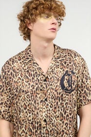 JC Camicia Jaguar Skin Con Monogram JC Marrone chiaro UFM011-UF106