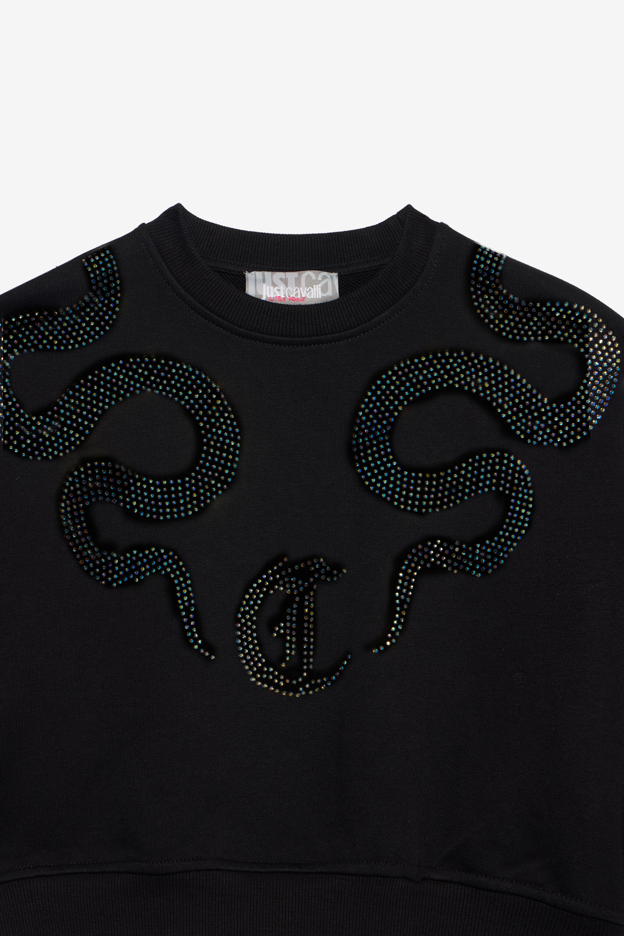 JC Sweatshirt with Rhinestone Logo JC Sweatshirt with Rhinestone Logo BLACK XFT6A0-CF004