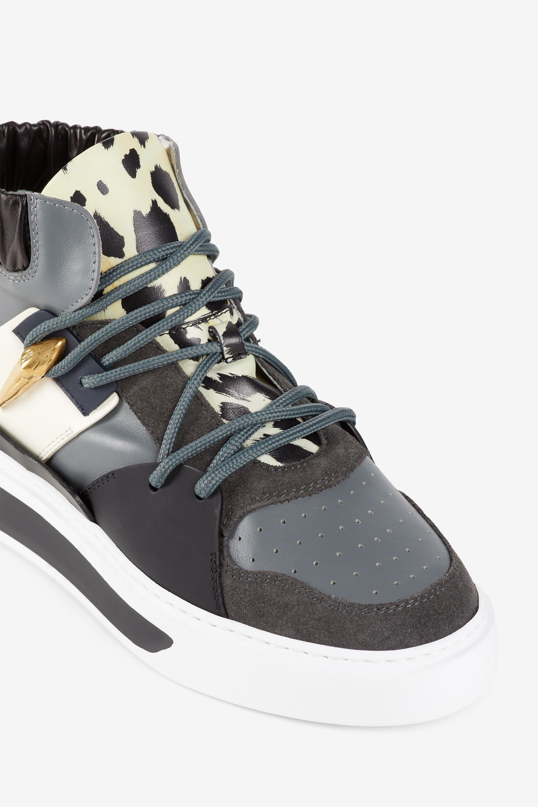 RC Tiger Tooth Panelled Hi-Top Sneakers RC Tiger Tooth Panelled Hi-Top Sneakers ST.SICILY/MIX/ORO OKS015-PZA94