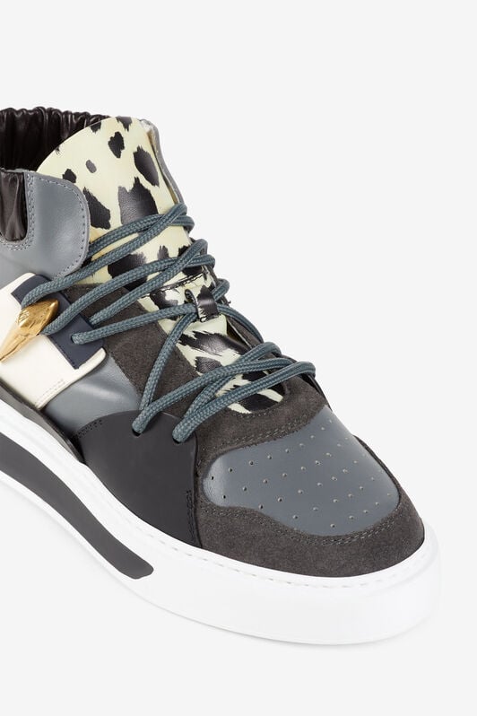 RC Tiger Tooth Panelled Hi-Top Sneakers RC Tiger Tooth Panelled Hi-Top Sneakers ST.SICILY/MIX/ORO OKS015-PZA94