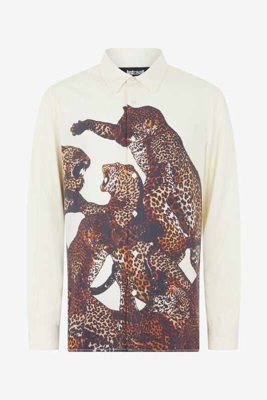 JC Just Cavalli Shirt JC Just Cavalli Shirt Ivory TFM010-TF081
