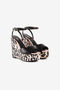 RC Queen Of Sicily-Print Wedge Sandals ST.QUEEN OF SIC./ORO OKS007-PZB13