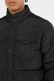 JC Black Puffer Jacket with Monogram JC BLACK VFT113-VF179