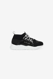 RC Sneakers with snake-effect inserts Black POS01B-PZO06