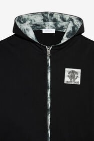 JU Sweat à capuche zippé en coton BLACK WJT66I-CF050
