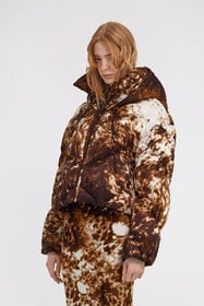 RC Appaloosa Print Puffer Jacket Brown TKT802-SRN08