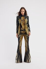 RC Ray Of Gold Print Seidenhemd Gold RWT704-4QI12