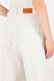 RC Wall Print Wide Leg Trousers RC Wall Print Wide Leg Trousers White UWT207-LG016