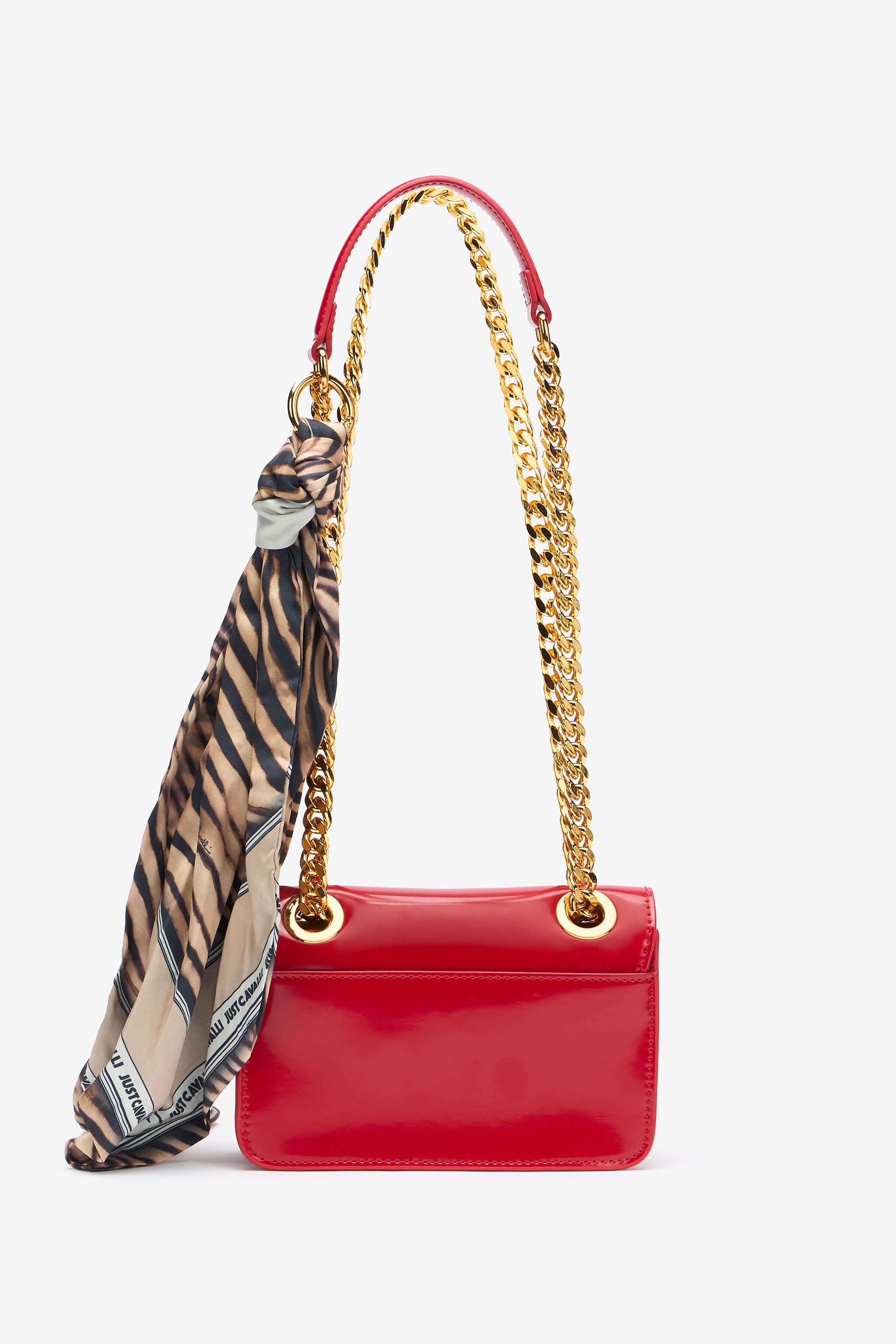 JC Bag With Chain Handles And Scarf JC Bag With Chain Handles And Scarf UFB092-UF461