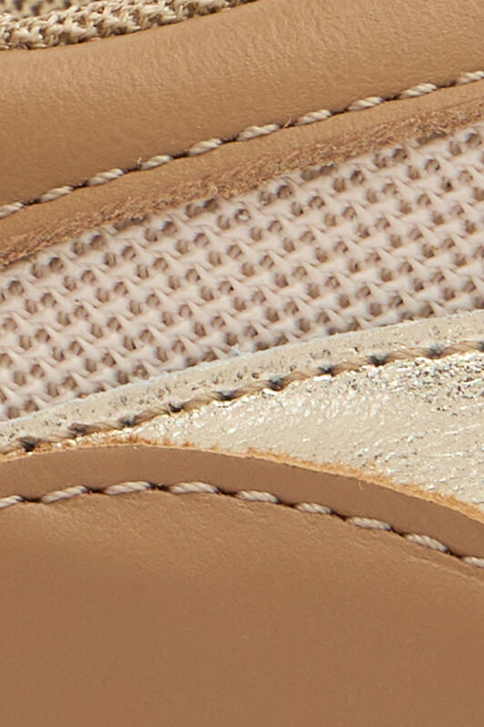 RC Laced sneakers with mixed inserts Light Brown POS01A-PZO02