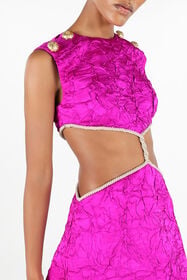 RC Mini-Robe avec Détail Cut-Out Fuchsia UWT101-SE045