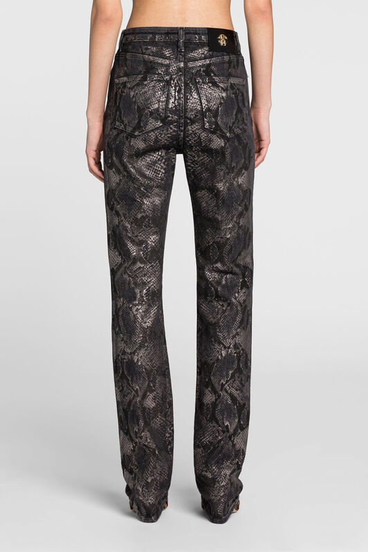 RC Metallic Python-Print Straight-Leg Jeans RC Metallic Python-Print Straight-Leg Jeans Black PKJ218-DE020