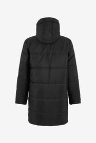 RC Schwarze Jacke, langer Steppmantel mit Kapuze BLACK/ANTHRACITE TOT40F-5LE01