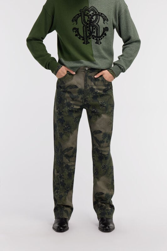 RC Pants with Hawaii Green print RC Pants with Hawaii Green print Dark green SRJ210-4NI84