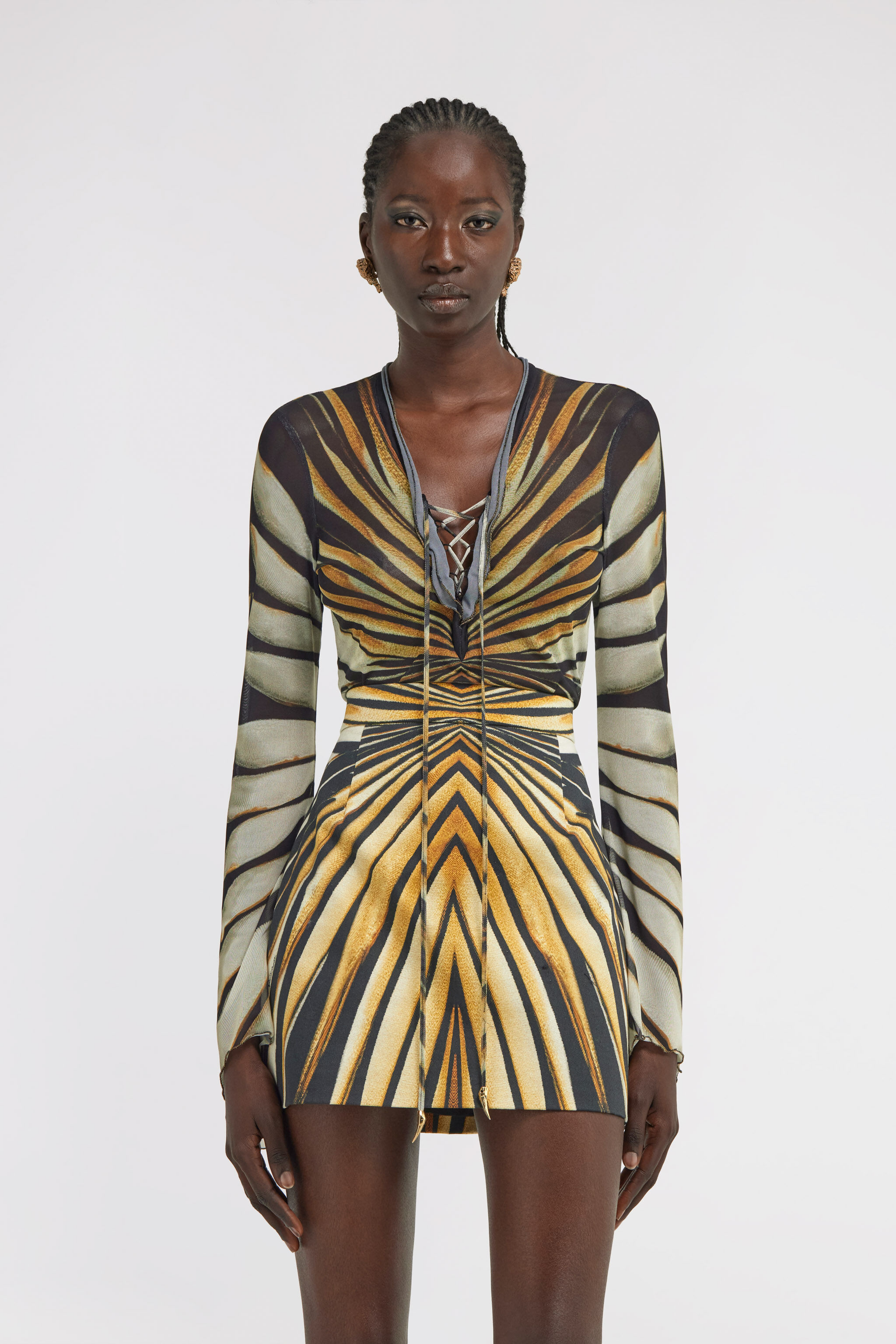 RC Ray of Gold Print Top Gold TKT612-6HM33