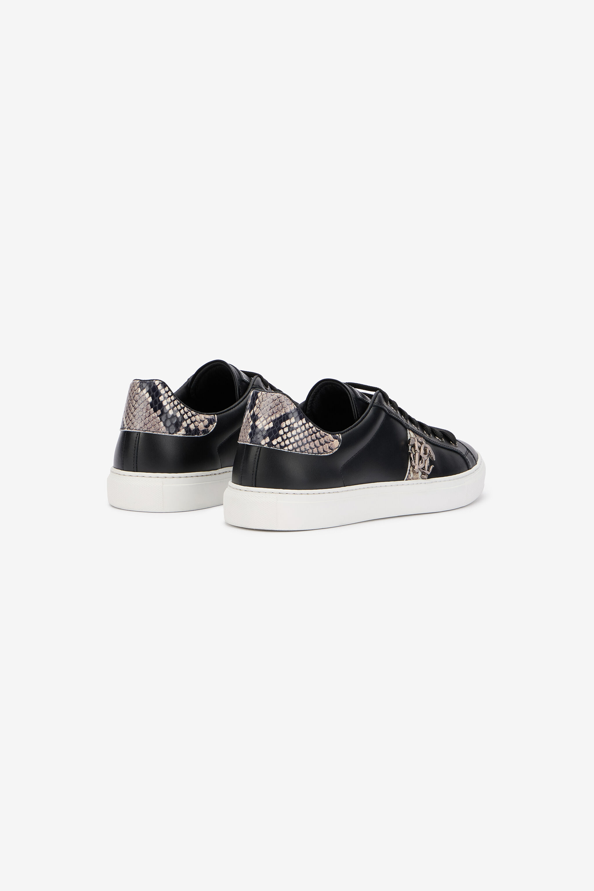 RC Sneakers in Leather with logo RC Sneakers in Leather with logo BLACK/BROWN QOS00E-PZ144
