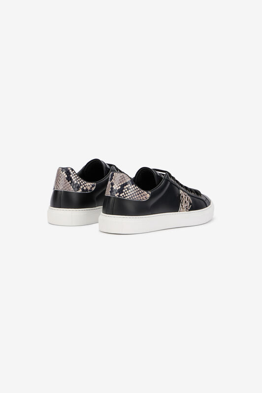 RC Sneakers in Leather with logo RC Sneakers in Leather with logo BLACK/BROWN QOS00E-PZ144