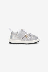 JU Sneakers Glitterate Argento da Bambina SILVER TJS01F-PZJ35