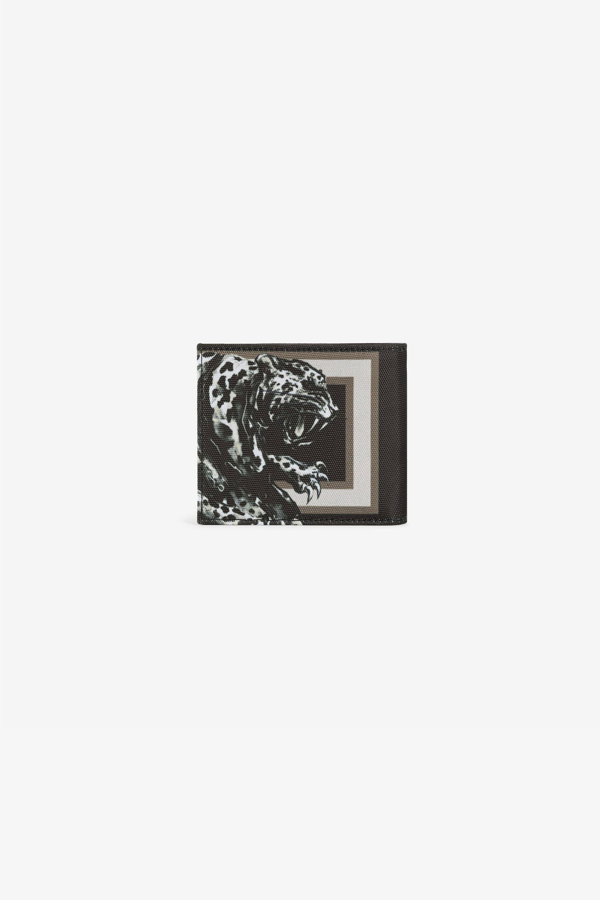 RC Portemonnaie mit Jaguar-Print und zwei Fächern RC Portemonnaie mit Jaguar-Print und zwei Fächern BLACK QRA005-3F000