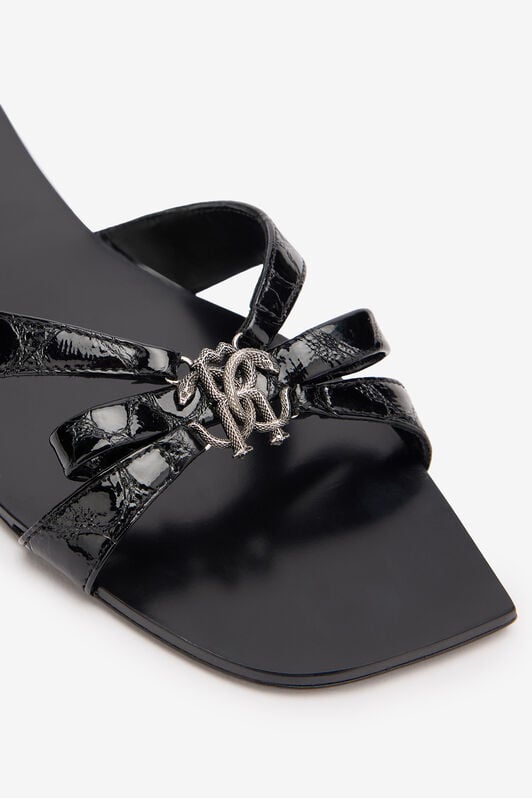 RC Low Sandals With Mirror Snake Monogram RC Low Sandals With Mirror Snake Monogram Black UKS008-PZV97