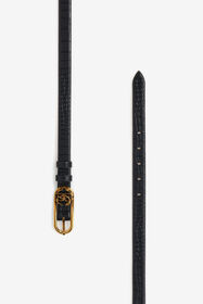 RC Leather belt with Monogram Mirror Snake Black SKC005-PZ975