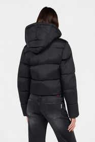 JC Black Puffer Jacket with Belt BLACK VFT311-VF461
