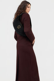 RC Black Soft Shoulder Bag With RC Monogram BLACK TOB00B-PZ563
