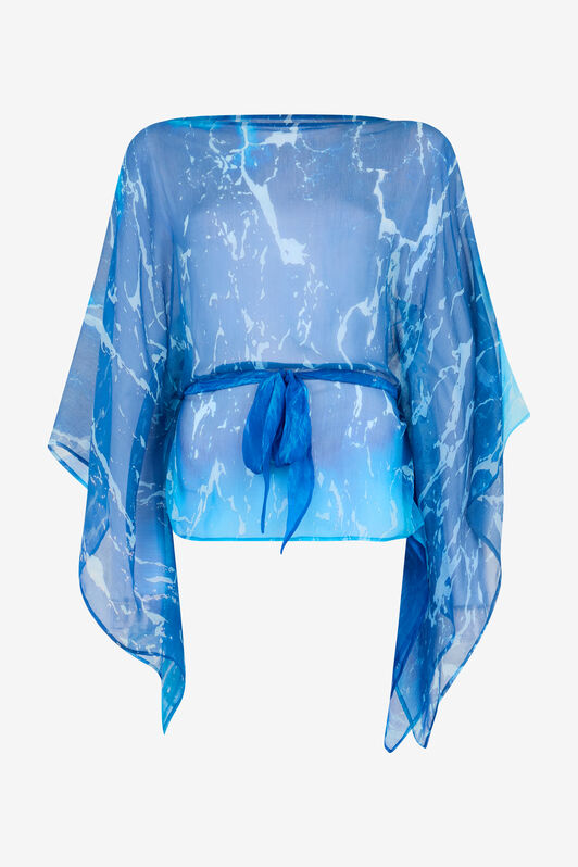 RC Female Silk Shirt Azul UWT725-CKN94