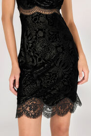 RC Mini dress with lace BLACK TWT119-VUN25