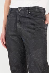 RC Jeans Con Motivo Floreale E Scoloriture Nero VNJ201-VT035