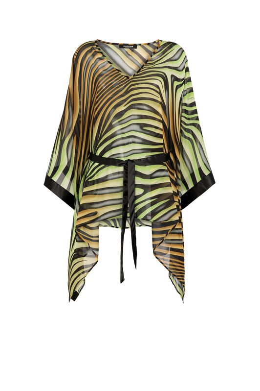 RC Zebra-Print Kaftan Dress Hellgrün/Schwarz KSW00D-7GI20