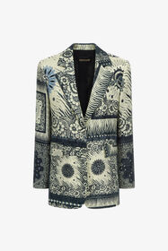 RC Bandana Print Blazer Blue TKT405-FQN05
