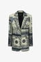 RC Bandana Print Blazer RC Bandana Print Blazer Bleu TKT405-FQN05