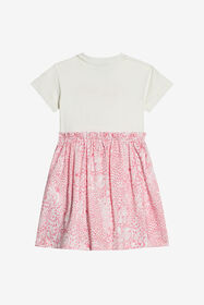 JU Robe Avec Jupe En Broderie Anglaise Et Imprimé MILKY WHITE/PINK UJT10N-JD001