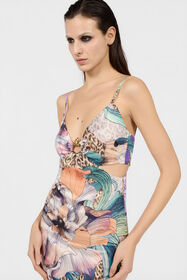 JC Vestito Con Stampa Flower Multicolor MULTICOLOR SCURO UFT184-UF250