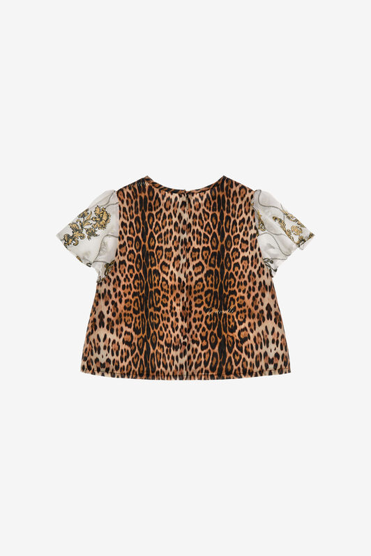 JU T-shirt imprimé motif peau de jaguar JU T-shirt imprimé motif peau de jaguar Marron clair SJT628-2NF65