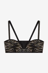 RC Black Leather Top With Studs BLACK XWP610-PN001