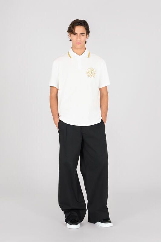 JC White Gold Accents Polo JC White Gold Accents Polo White RRT905-RR167