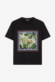 JC T-shirt Just Cavalli con stampa Palme NERO Q61265-Q0168