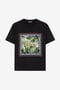 JC Just Cavalli Palm-Print Cotton T-Shirt JC Just Cavalli Palm-Print Cotton T-Shirt BLACK Q61265-Q0168