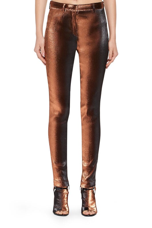 RC Metallic stretch lurex solid trousers RC Metallic stretch lurex solid trousers Dark red HQT203-FT099